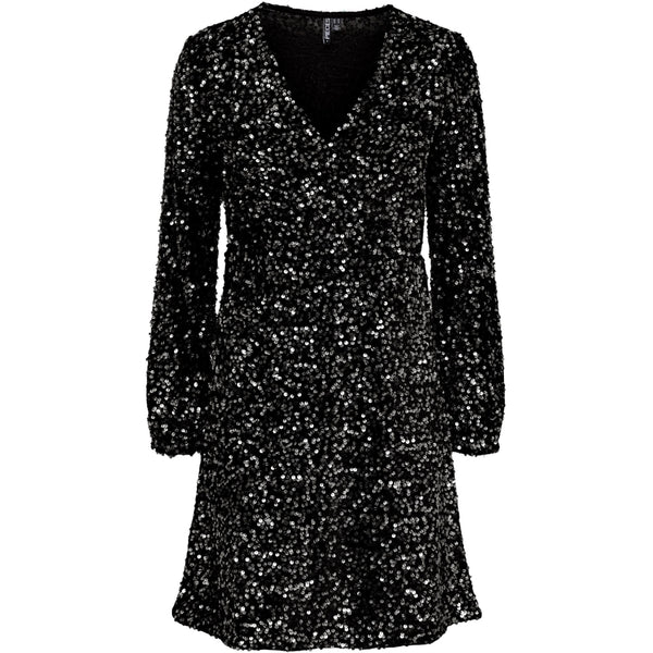 PIECES Pieces dam klänning PCKAM Dress Black Silver