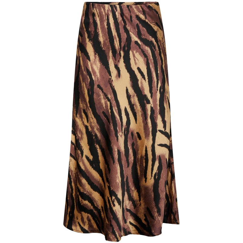 PIECES Pieces dam kjol PCMONALISE Restudsalg Chicory Coffee TIGER
