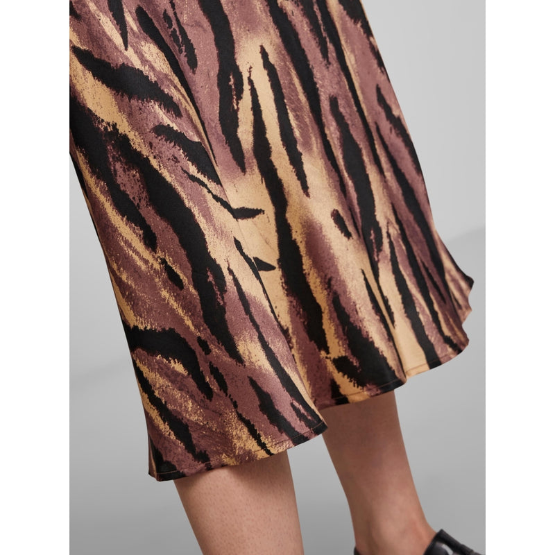 PIECES Pieces dam kjol PCMONALISE Restudsalg Chicory Coffee TIGER