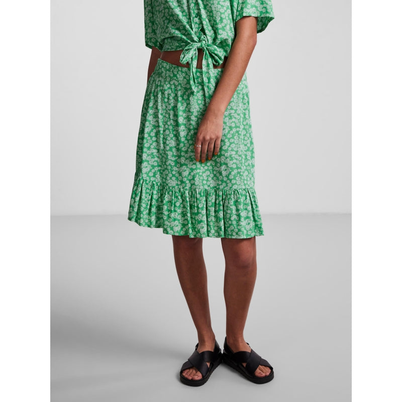 PIECES Pieces dam kjol PCNYA Skirt Irish Green Flower