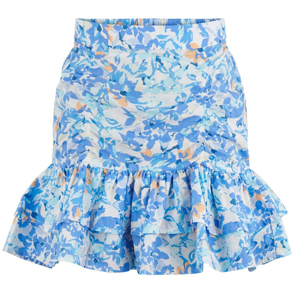 PIECES Pieces dam kjol PCSHADOW Skirt Tanager Turquoise Flower