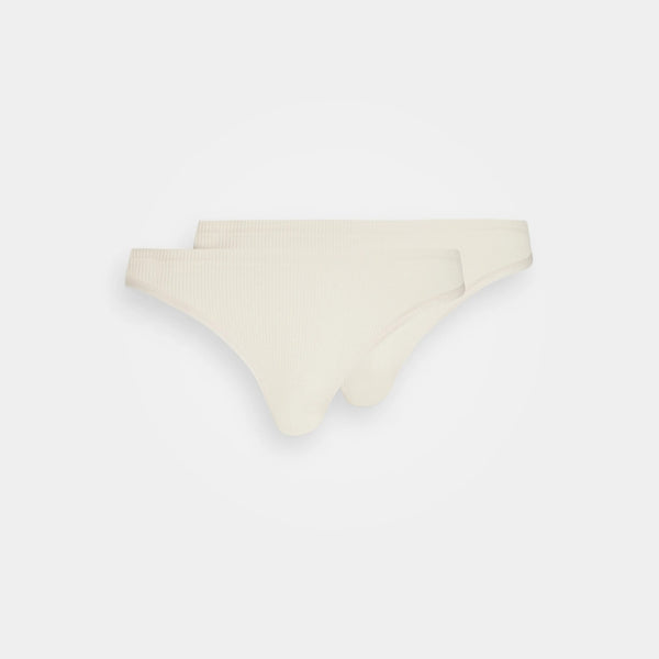PIECES Pieces dam rib g-string PCSYMMI Underwear Whitecap Gray