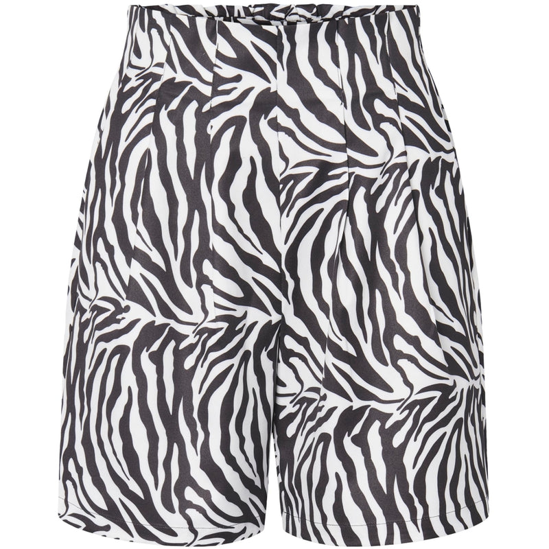 PIECES Pieces dam shorts PCSIZE Restudsalg Bright White Black Zebra