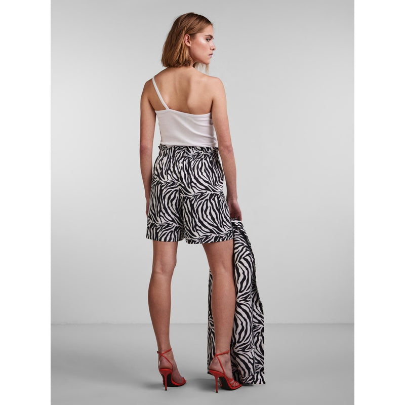 PIECES Pieces dam shorts PCSIZE Restudsalg Bright White Black Zebra