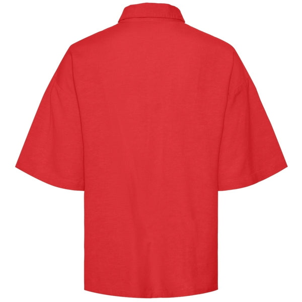 PIECES Pieces dame skjorte PCMILANO Shirt Poppy Red