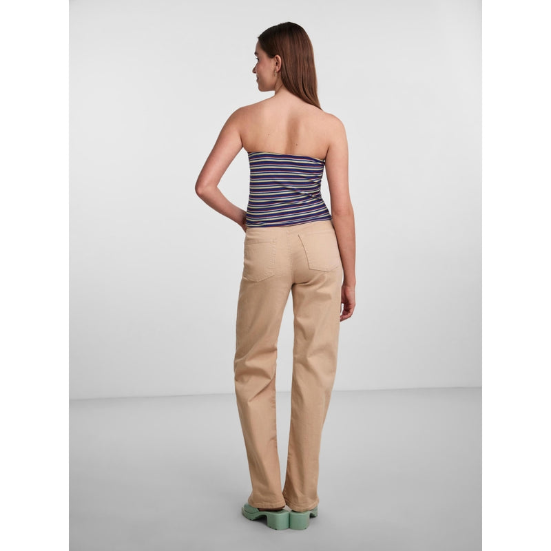 PIECES Pieces dam top PCLIPPA Restudsalg Burnt Henna STRIPES/SHPI/CDAN/FLOR/POGR
