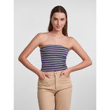 PIECES Pieces dam top PCLIPPA Restudsalg Burnt Henna STRIPES/SHPI/CDAN/FLOR/POGR