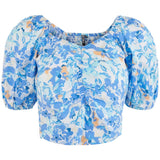 PIECES Pieces dam top PCSHADOW Top Tanager Turquoise Flower