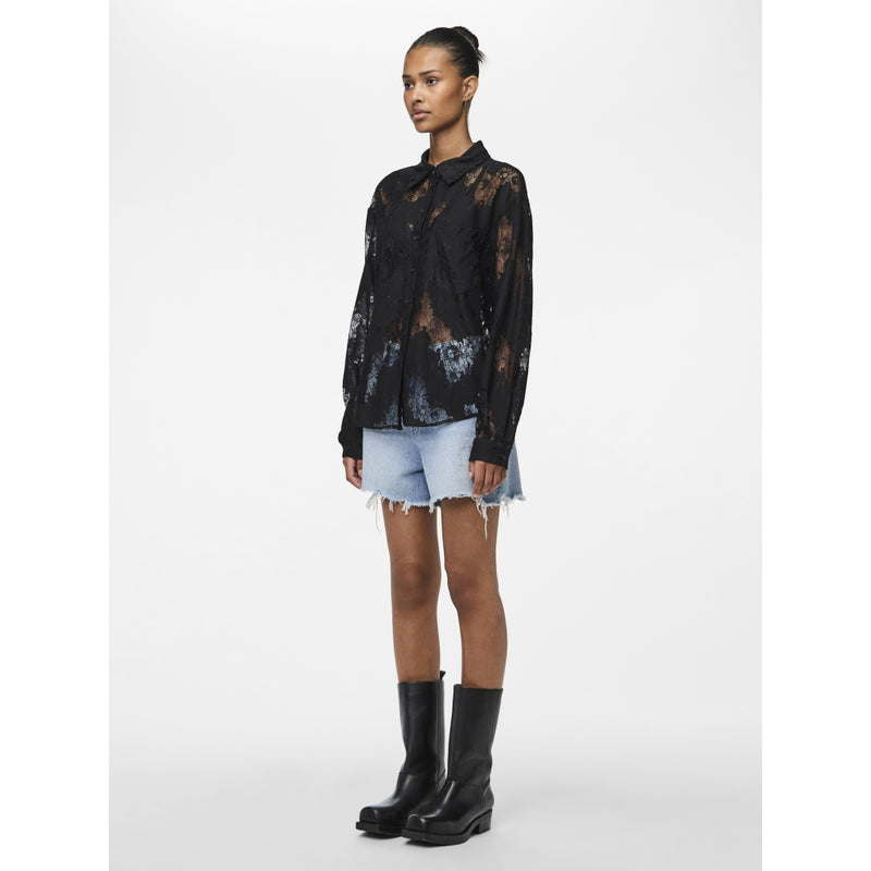 PIECES Pieces damskjorta PCNORINNE Shirt Black