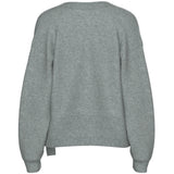 PIECES Pieces damstickad kofta PCMALOU Knit Medium grey melange