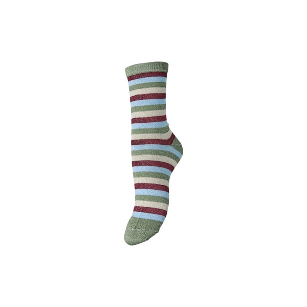 PIECES Pieces damstrumpor PCSEBBY Socks Deep Lichen Green