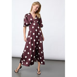 Sisters Point SISTERS POINT dam klänning GISELA Dress Deep Bordeaux Dot
