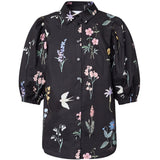 Sisters Point SISTERS POINT dam skjorta ELLA Shirt Black Wild Flower