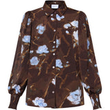 Sisters Point SISTERS POINT dam skjorta VIADA Shirt Brown/Blue Flower