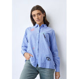 Sisters Point SISTERS POINT damskjorta IBISA Shirt Blue Stripe Beach