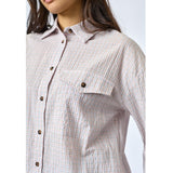 Sisters Point SISTERS POINT dam skjorta VIBEKE Shirt Soft rose check