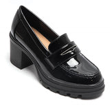 SHOES Salome Dam loafers med klack 6687-1 Shoes Black