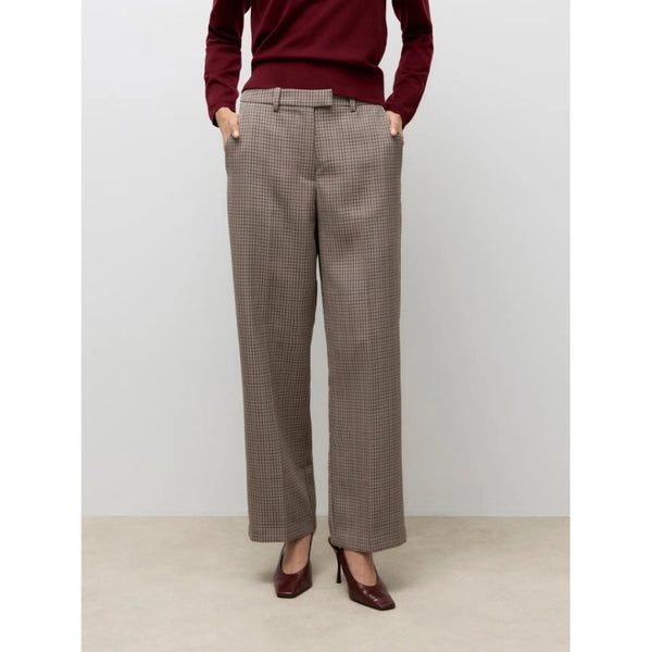 Vero Moda VERO MODA DAMBYXA AWSIMMA Pant Beaver Fur Black and Root Beer