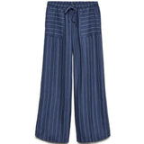 Vero Moda VERO MODA DAMBYXOR VMODETTE Pant Dark Denim Stripes White