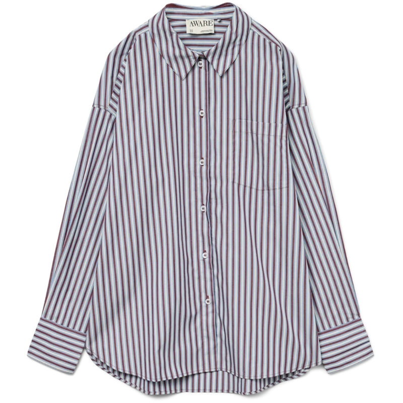 Vero Moda VERO MODA DAMSKJORTA AWPARINA Shirt Allure ZINFANDEL/BIRCH