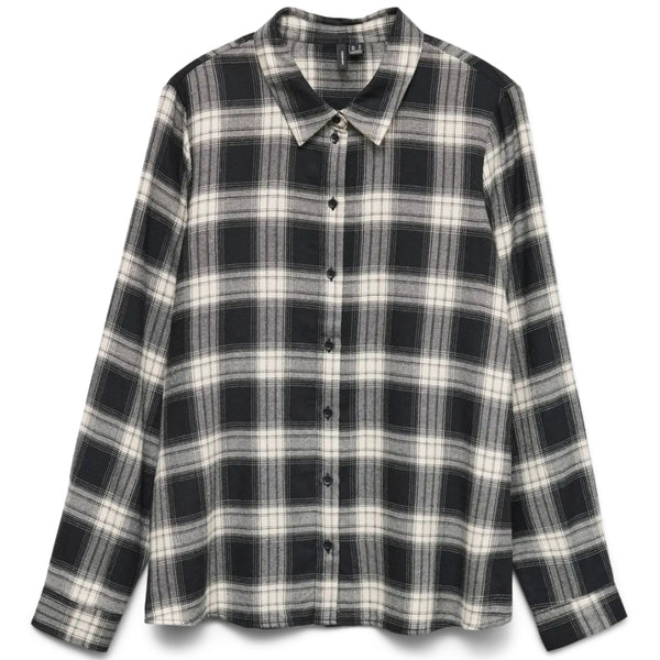 Vero Moda VERO MODA DAMSKJORTA VMLARA Shirt Black Mille Oatmeal