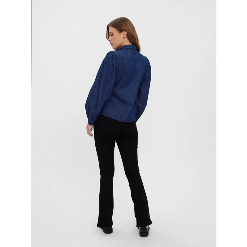 Vero Moda VERO MODA DAMSKJORTA VMNILY Shirt Dark Blue Denim