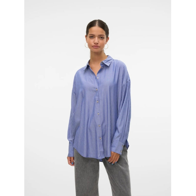 Vero Moda VERO MODA DAMSKJORTA VMNORA Shirt Marlin Stripes Bright White