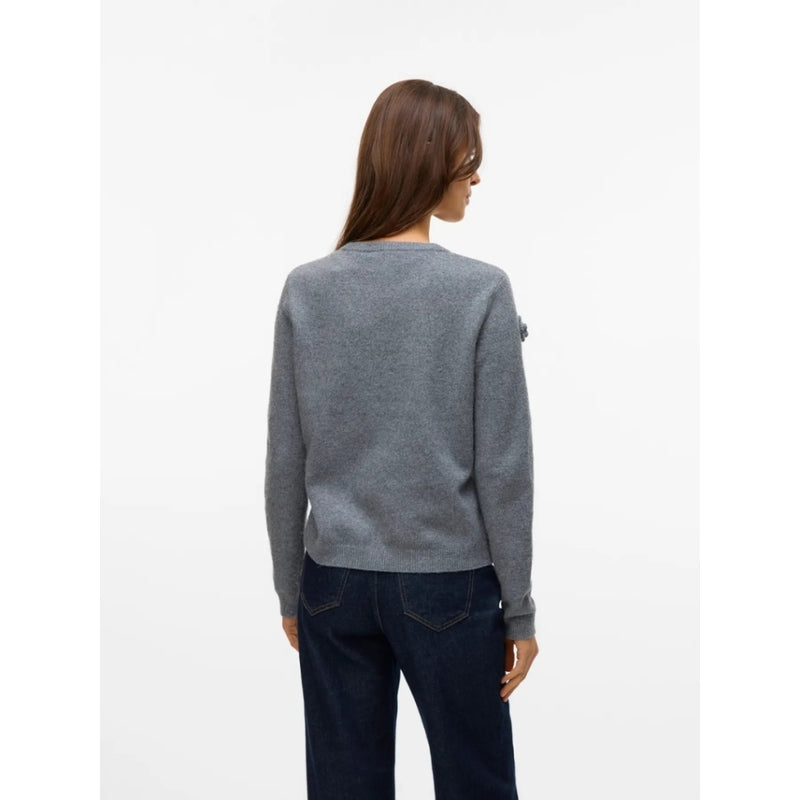 Vero Moda VERO MODA DAMSTRÖJA VMROSE Knit Medium grey melange