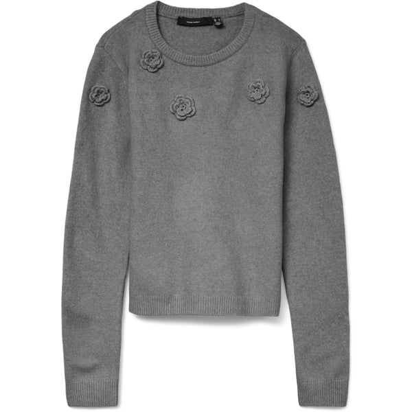 Vero Moda VERO MODA DAMSTRÖJA VMROSE Knit Medium grey melange