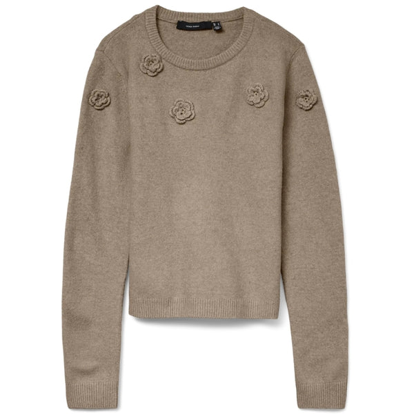 Vero Moda VERO MODA DAMSTRÖJA VMROSE Knit Silver Mink Melange