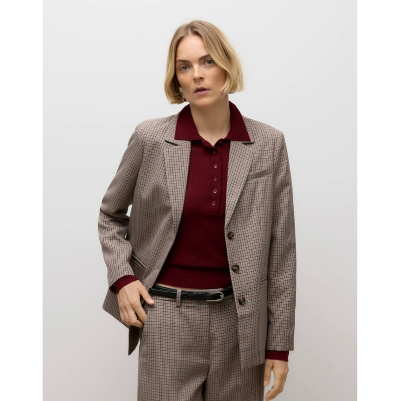 Vero Moda VERO MODA DAM BLAZER AWSIMMA Blazer Beaver Fur Black and Root Beer