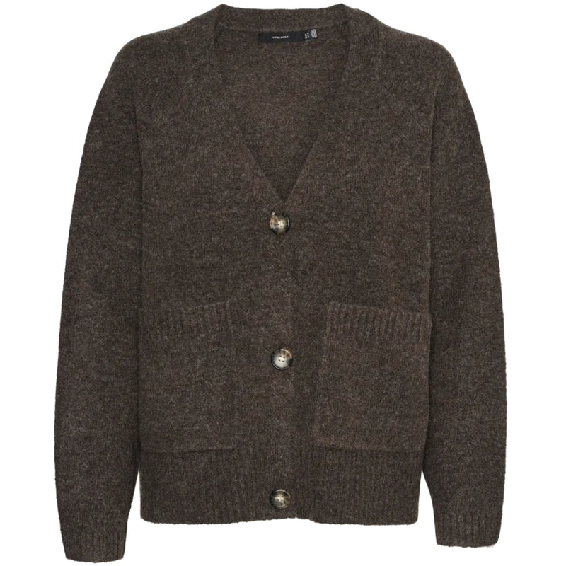 Vero Moda VERO MODA DAM KARDIGAN VMBOOM Cardigan Chocolate Torte Melange