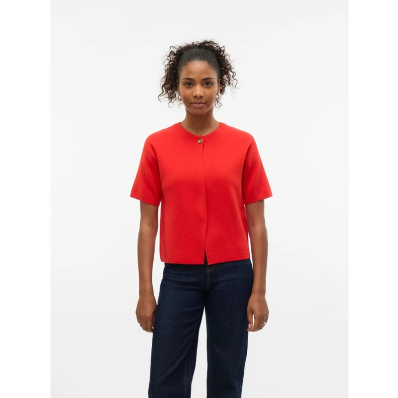 Vero Moda VERO MODA DAM KARDIGAN VMGOLD Cardigan Fiery Red