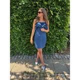 Vero Moda VERO MODA DAM KLÄNNING VMANNY Dress Medium blue denim