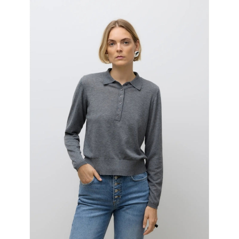 Vero Moda VERO MODA DAM POLO AWSIKITA Polo Medium grey melange