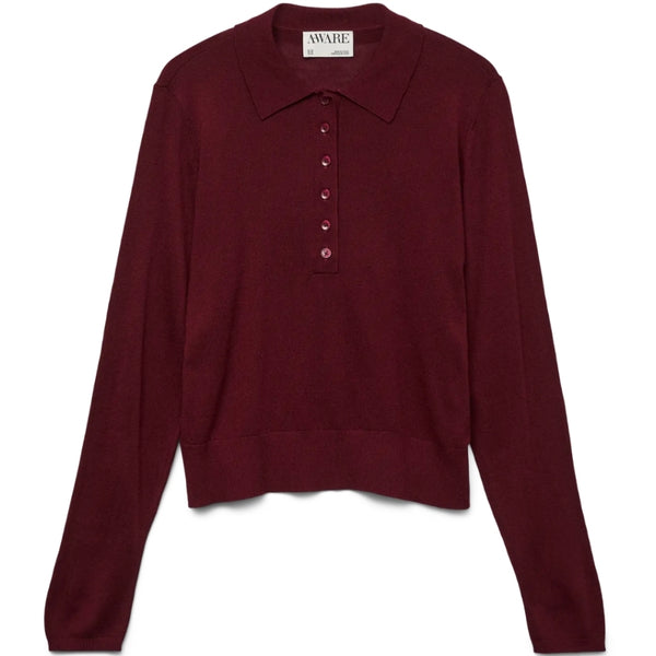 Vero Moda VERO MODA DAM POLO AWSIKITA Polo Zinfandel