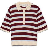 Vero Moda VERO MODA DAM POLO AWSIKITA Top Birch Stripes Zinfandel