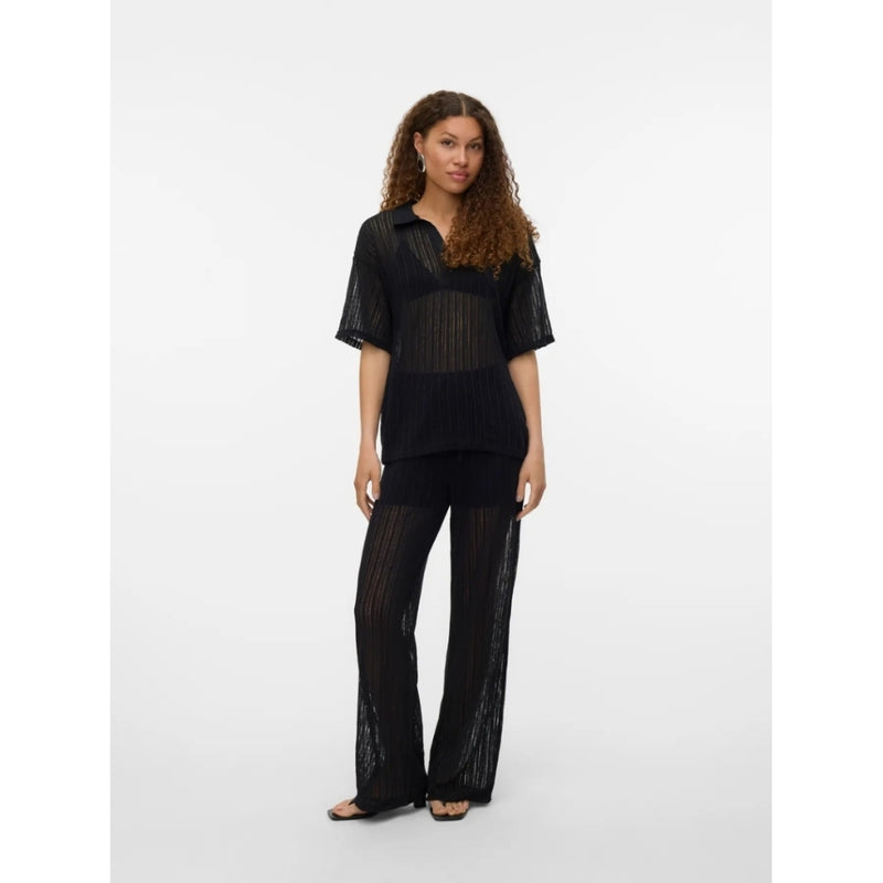Vero Moda VERO MODA DAM POLO TOP VMCAILEY Shirt Black