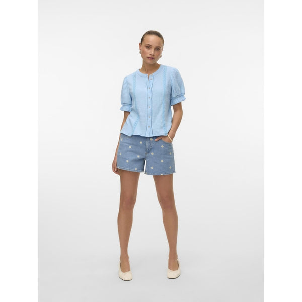 Vero Moda VERO MODA DAM SHORTS VMTESS Shorts Light Blue Denim