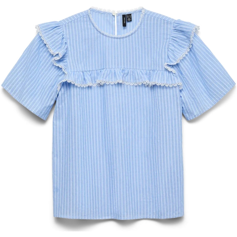 Vero Moda VERO MODA DAM TOPP VMBELL Top Cashmere Blue White