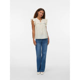 Vero Moda VERO MODA DAM TOPP VMELINA Top Birch Blue Hearts