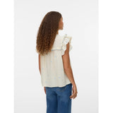 Vero Moda VERO MODA DAM TOPP VMELINA Top Birch Blue Hearts