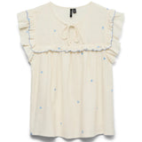 Vero Moda VERO MODA DAM TOPP VMELINA Top Birch Blue Hearts