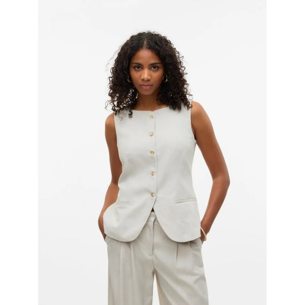 Vero Moda VERO MODA DAM VÄST VMMIKELA Vest Birch Melange