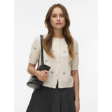 Vero Moda VERO MODA Dam Kofta VMDoffy Cardigan Birch W. MOON ROCK HEARTS