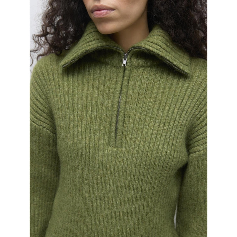Vero Moda VERO MODA Dam Pullover Awulla LS High Half-Zip Knit Knit calliste green