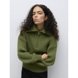 Vero Moda VERO MODA Dam Pullover Awulla LS High Half-Zip Knit Knit calliste green