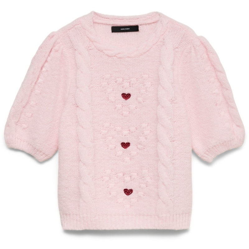 Vero Moda VERO MODA Dam Pullover VMCloud Pullover Pink-A-Boo RIO RED HEARTS