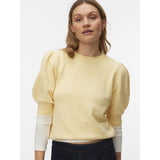 Vero Moda VERO MODA Dam Pullover VMDoffy Knit Golden Haze WHITE MELANGE