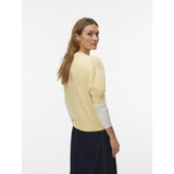Vero Moda VERO MODA Dam Pullover VMDoffy Knit Golden Haze WHITE MELANGE